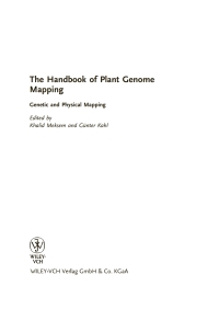 صورة الغلاف: The Handbook of Plant Genome Mapping: Genetic and Physical Mapping 1st edition 9783527311163