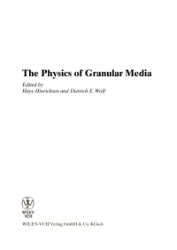 Imagen de portada: The Physics of Granular Media 1st edition 9783527403738