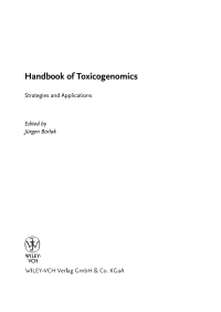 Imagen de portada: Handbook of Toxicogenomics 1st edition 9783527303427