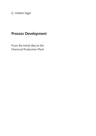 Imagen de portada: Process Development 1st edition 9783527310890