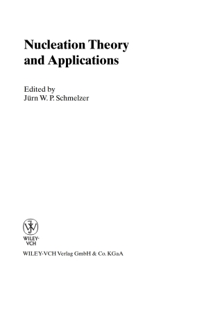 Cover image: Nucleation Theory and Applications 1st edition 9783527404698