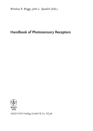 Cover image: Handbook of Photosensory Receptors 1st edition 9783527310197