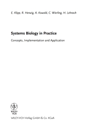 صورة الغلاف: Systems Biology in Practice 1st edition 9783527310784