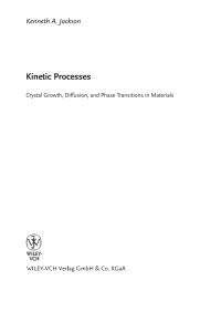 Cover image: Kinetic Processes 1st edition 9783527306947