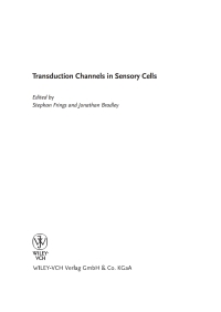 Imagen de portada: Transduction Channels in Sensory Cells 1st edition 9783527308361