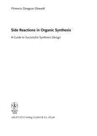 Imagen de portada: Side Reactions in Organic Synthesis 1st edition 9783527310210