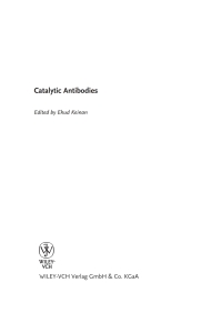 Cover image: Catalytic Antibodies 1st edition 9783527306886