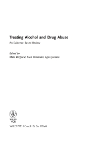 صورة الغلاف: Treating Alcohol and Drug Abuse 1st edition 9783527306824