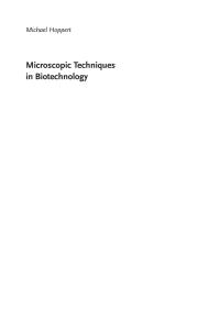 Imagen de portada: Microscopic Techniques in Biotechnology 1st edition 9783527301980