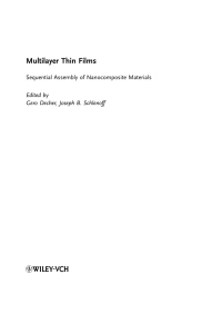 صورة الغلاف: Multilayer Thin Films 1st edition 9783527304400