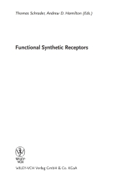 صورة الغلاف: Functional Synthetic Receptors 1st edition 9783527306558