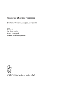 Cover image: Integrated Chemical Processes: Synthesis, Operation, Analysis and Control 1st edition 9783527308316