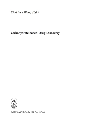 Cover image: Carbohydrate-based Drug Discovery 1st edition 9783527306329