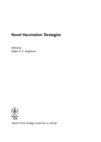 Imagen de portada: Novel Vaccination Strategies 1st edition 9783527305230