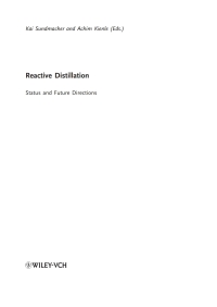 Imagen de portada: Reactive Distillation 1st edition 9783527305797