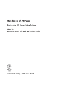 Cover image: Handbook of ATPases: Biochemistry, Cell Biology, Pathophysiology 1st edition 9783527306893