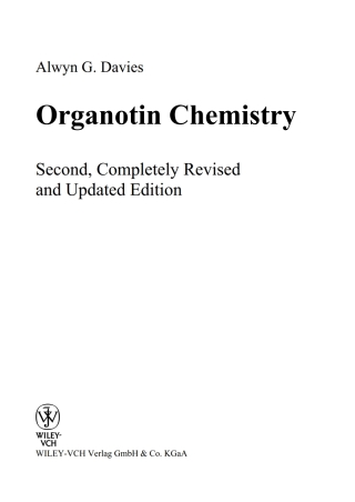 صورة الغلاف: Organotin Chemistry 2nd edition 9783527310234