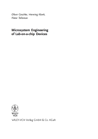 Cover image: Microsystem Engineering of Lab-on-a-chip Devices 1st edition 9783527307333