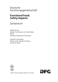 صورة الغلاف: Functional Food: Safety Aspects 1st edition 9783527277650