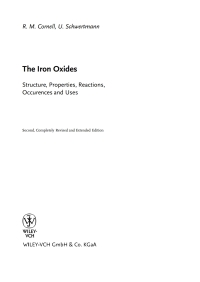 Imagen de portada: The Iron Oxides: Structure, Properties, Reactions, Occurrences and Uses 2nd edition 9783527302741