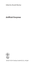 Imagen de portada: Artificial Enzymes 1st edition 9783527311651