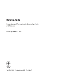 صورة الغلاف: Boronic Acids 1st edition 9783527309917