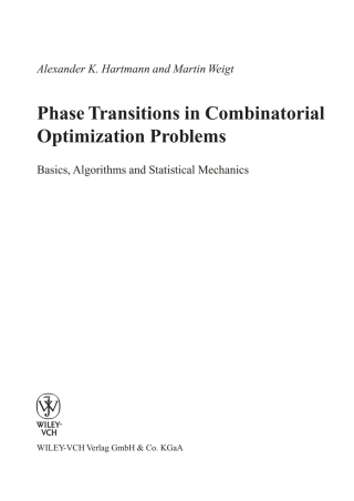 Imagen de portada: Phase Transitions in Combinatorial Optimization Problems 1st edition 9783527404735