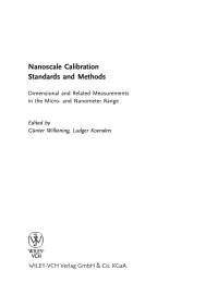 Imagen de portada: Nanoscale Calibration Standards and Methods 1st edition 9783527405022