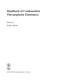 Imagen de portada: Handbook of Condensation Thermoplastic Elastomers 1st edition 9783527309764