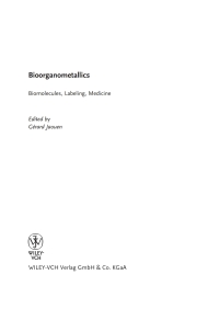 Cover image: Bioorganometallics 1st edition 9783527309900