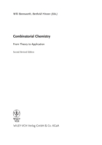 Imagen de portada: Combinatorial Chemistry: From Theory to Application 2nd edition 9783527306930