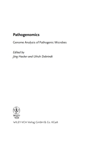 Imagen de portada: Pathogenomics 1st edition 9783527312658