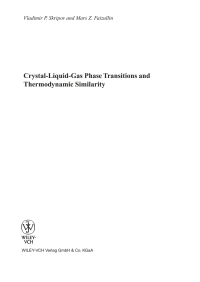 Imagen de portada: Crystal-Liquid-Gas Phase Transitions and Thermodynamic Similarity 1st edition 9783527405763