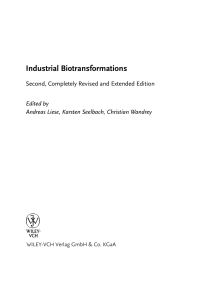 صورة الغلاف: Industrial Biotransformations 2nd edition 9783527310012