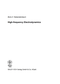 Imagen de portada: High-frequency Electrodynamics 1st edition 9783527405299