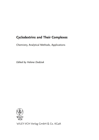 Cover image: Cyclodextrins and Their Complexes 1st edition 9783527312801