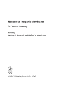 Cover image: Nonporous Inorganic Membranes 1st edition 9783527313426