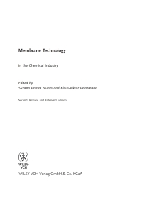 Imagen de portada: Membrane Technology: in the Chemical Industry 2nd edition 9783527313167