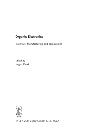 صورة الغلاف: Organic Electronics 1st edition 9783527312641