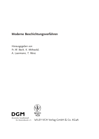 Cover image: Moderne Beschichtungsverfahren 2nd edition 9783527309771