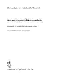 Cover image: Neurotransmitters and Neuromodulators: Handbook of Receptors and Biological Effects 2nd edition 9783527313075