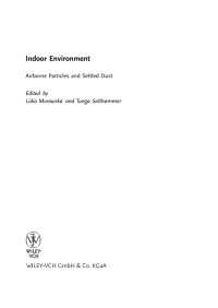 Cover image: Indoor Environment: Airborne Particles and Settled Dust 1st edition 9783527305254