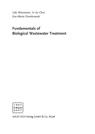 Imagen de portada: Fundamentals of Biological Wastewater Treatment 1st edition 9783527312191