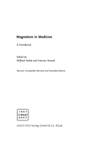 صورة الغلاف: Magnetism in Medicine: A Handbook 2nd edition 9783527405589