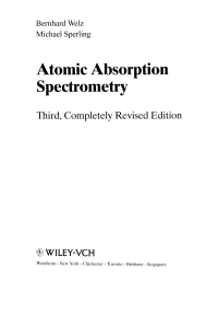 Imagen de portada: Atomic Absorption Spectrometry 3rd edition 9783527285716