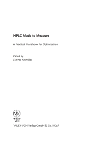 Imagen de portada: HPLC Made to Measure 1st edition 9783527313778