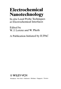 Cover image: Electrochemical Nanotechnology: In-situ Local Probe Techniques at Electrical Interfaces 1st edition 9783527295203