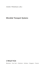 Imagen de portada: Microbial Transport Systems 1st edition 9783527303045