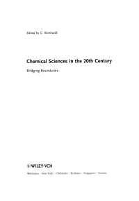 صورة الغلاف: Chemical Sciences in the 20th Century: Bridging Boundaries 1st edition 9783527302710