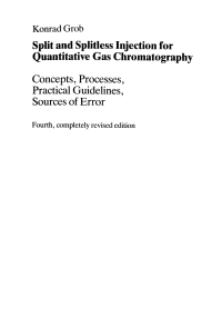 Imagen de portada: Split and Splitless Injection for Quantitative Gas Chromatography 4th edition 9783527298792